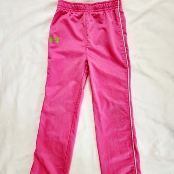 Under Armour Pink & lime Green Girl's Track Suit Outfit Size: 6 - Picture 4 of 10